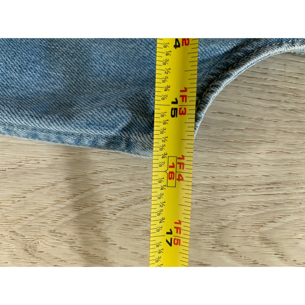 Levis Premium Denim Jumpsuit Light Wash Sleeveless Belted Utility XS Blue - Picture 9 of 11